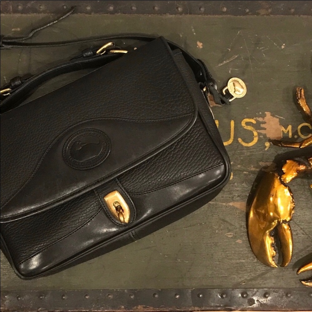 Vintage Dooney & Bourke Black Carrier Bag